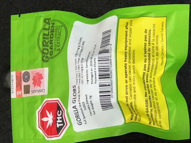 Gorilla Globs Live Hash Rosin